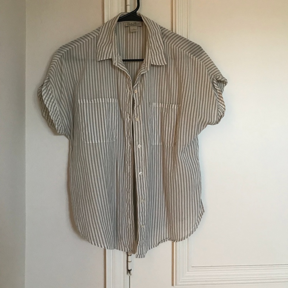 Lucky Brand Striped Light Buffon Up